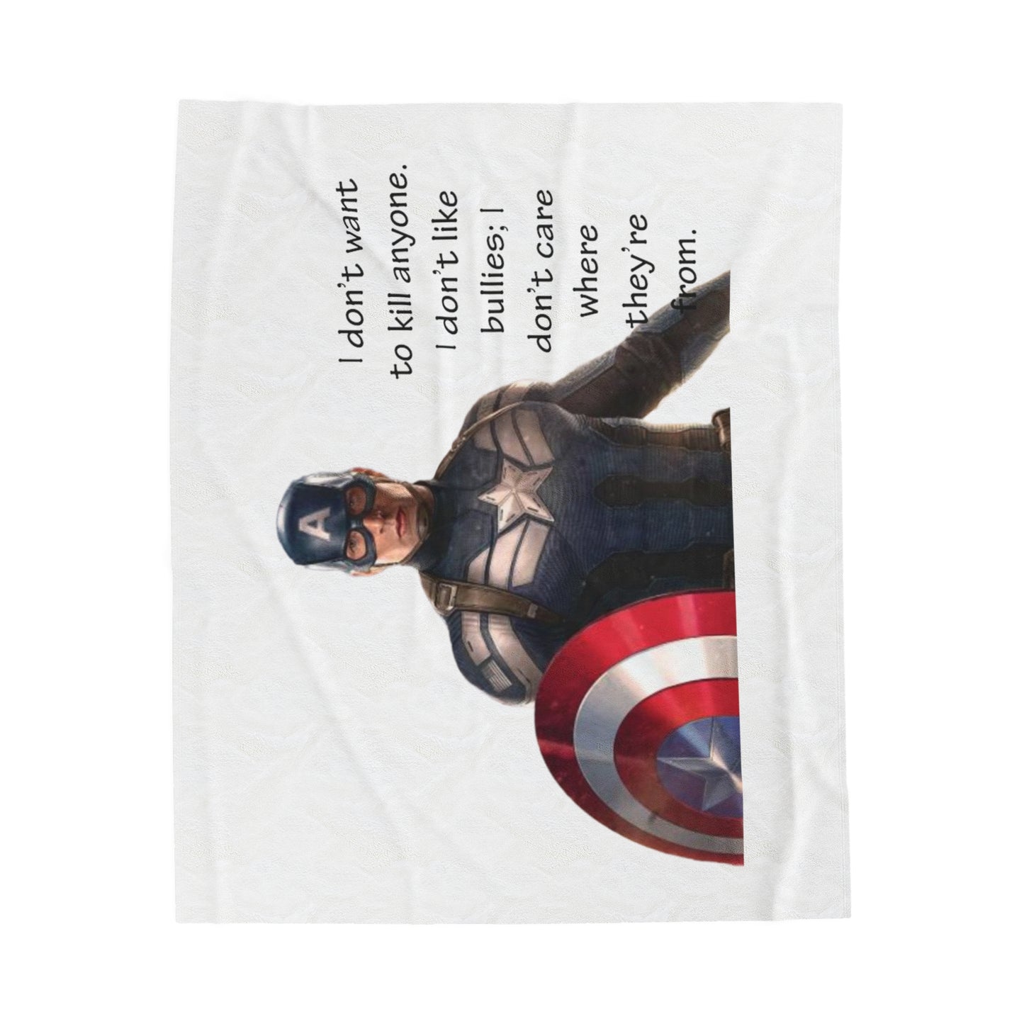 Captain Amerika Velveteen Plush Blanket