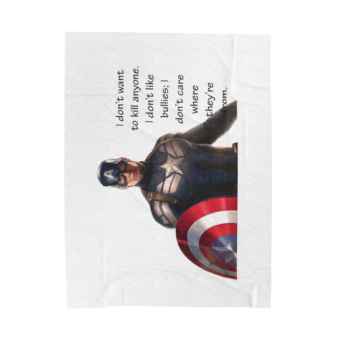 Captain Amerika Velveteen Plush Blanket