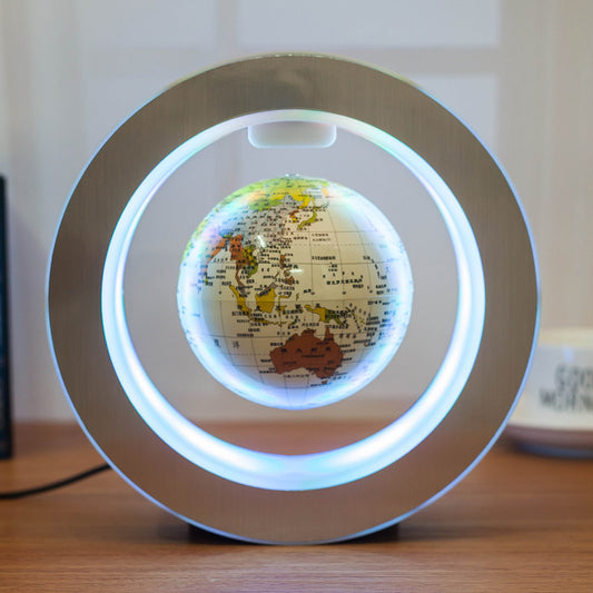 Yuvarlak LED Dünya Haritası Yüzen Küre Manyetik Levitasyonunun Işığı Anti Yerçekimi Sihri