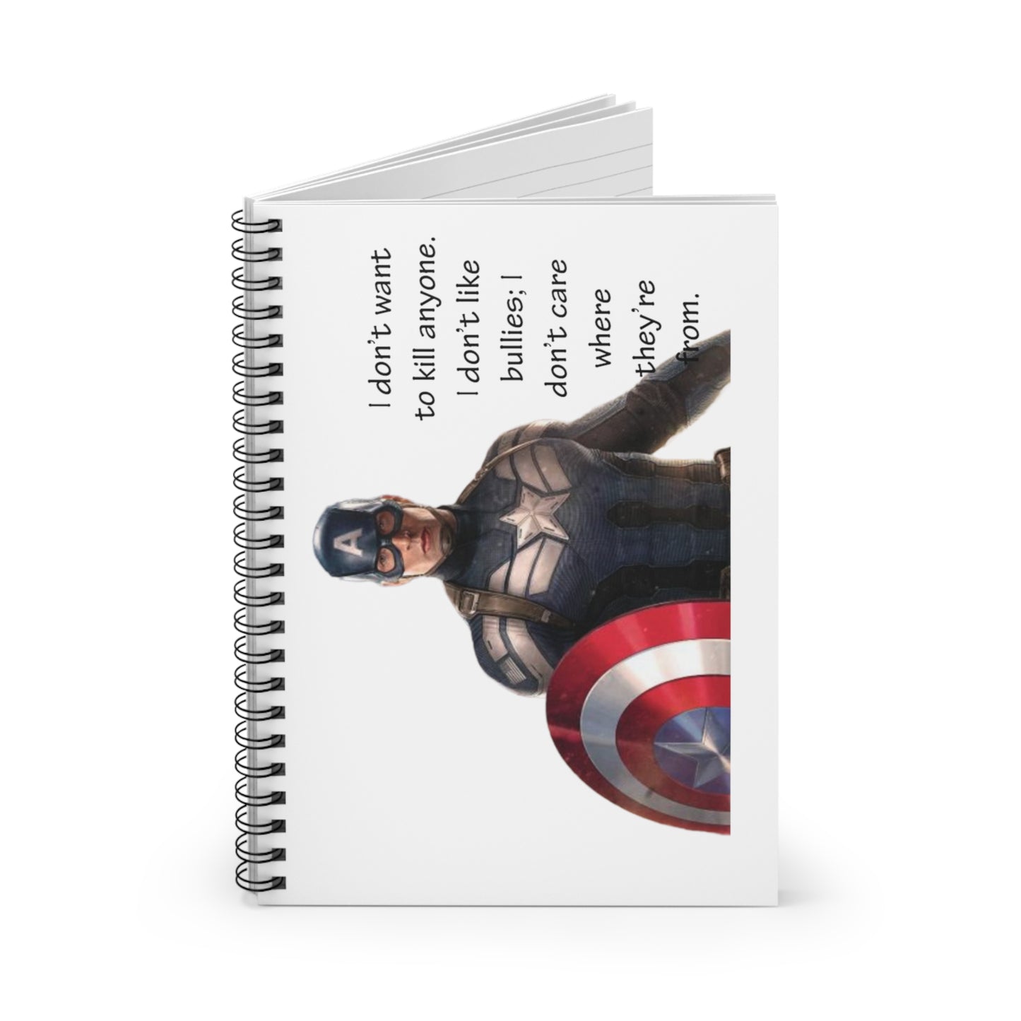 Captain Amerika Spiral Notebook - Ruled Line