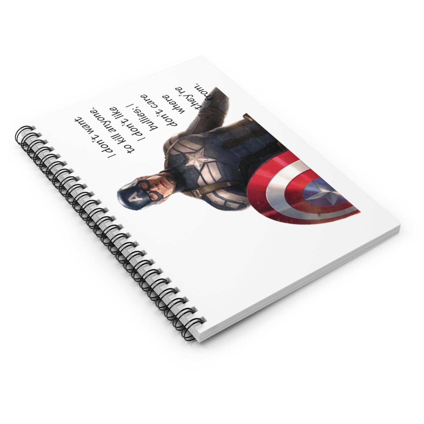Captain Amerika Spiral Notebook - Ruled Line