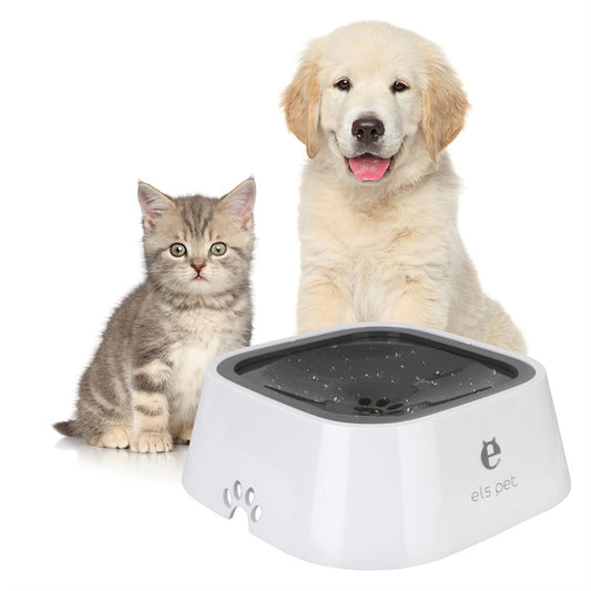 1.5L Kedi Köpek su kasesi Taşınan Yüzen Kase Anti-Taşma Yavaş Su Besleyici Dağıtıcı Pet Çeşmesi ABS ve PP Köpek Malzemeleri