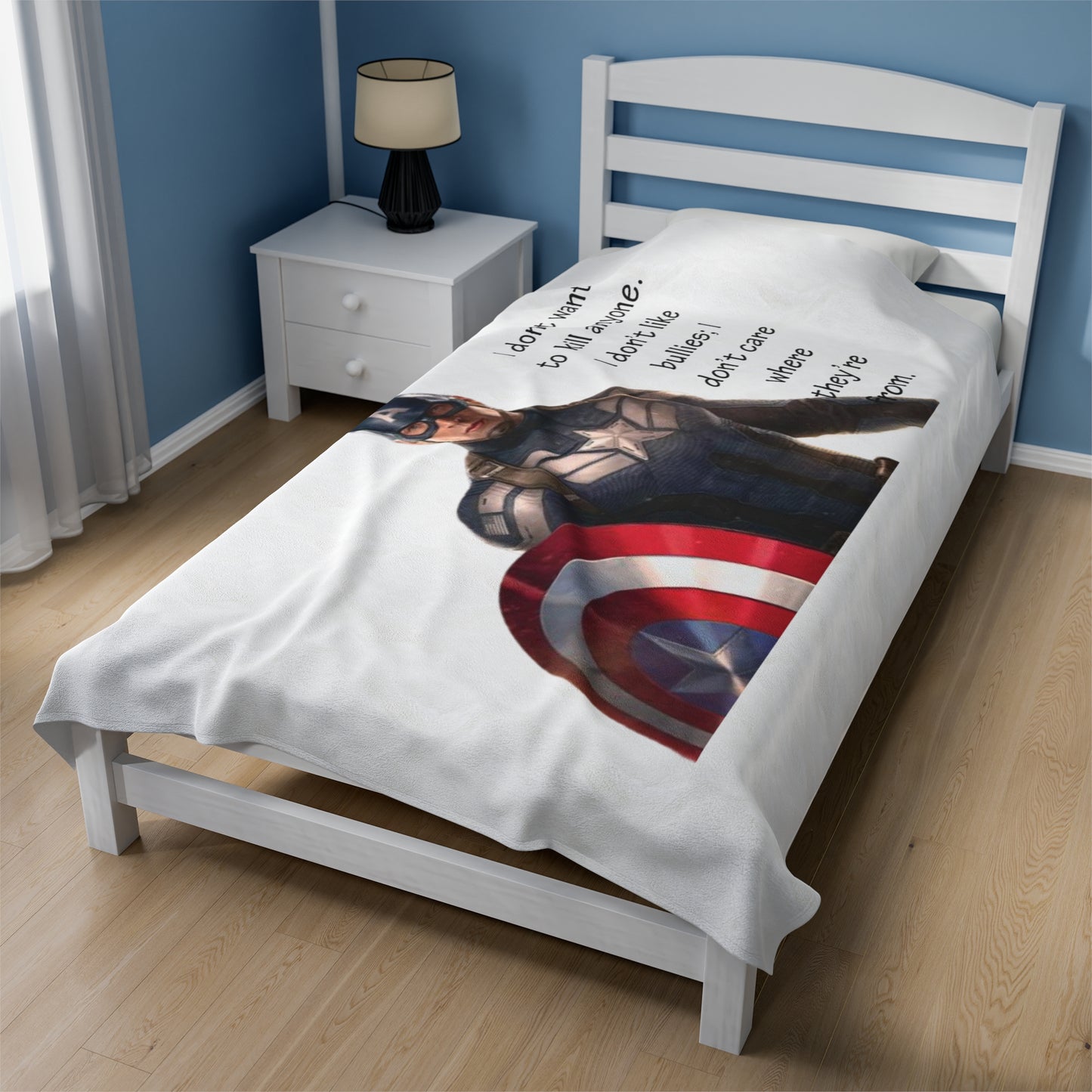 Captain Amerika Velveteen Plush Blanket