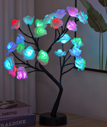 Masa Lambası Çiçek Ağacı Gül Lambaları Peri Masa Gece Işıkları USB Kumandalı Hediyeler Düğün Sevgililer Günü Noel Dekorasyon Için