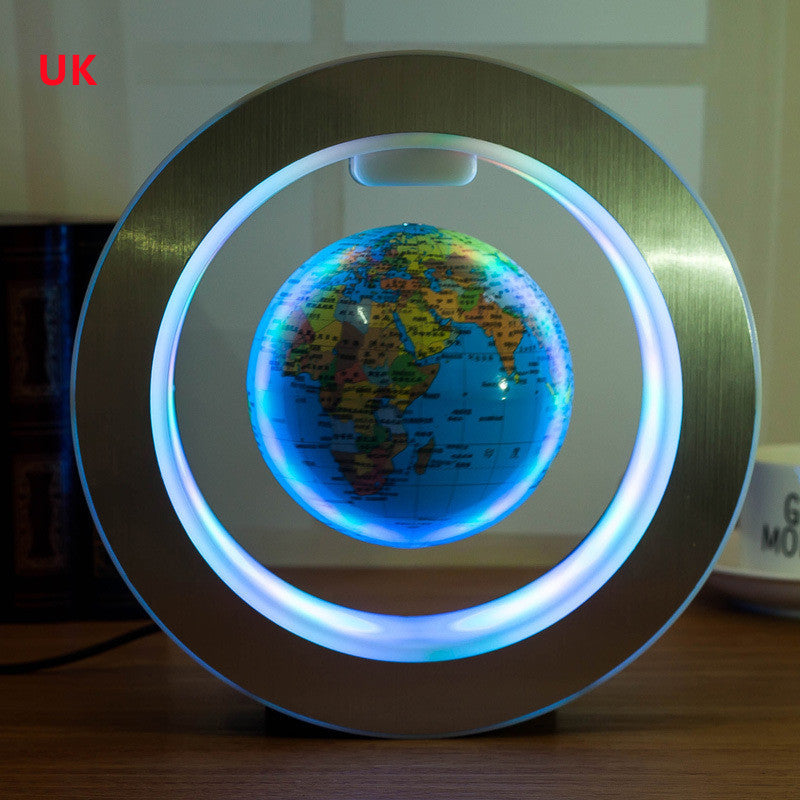 Yuvarlak LED Dünya Haritası Yüzen Küre Manyetik Levitasyonunun Işığı Anti Yerçekimi Sihri